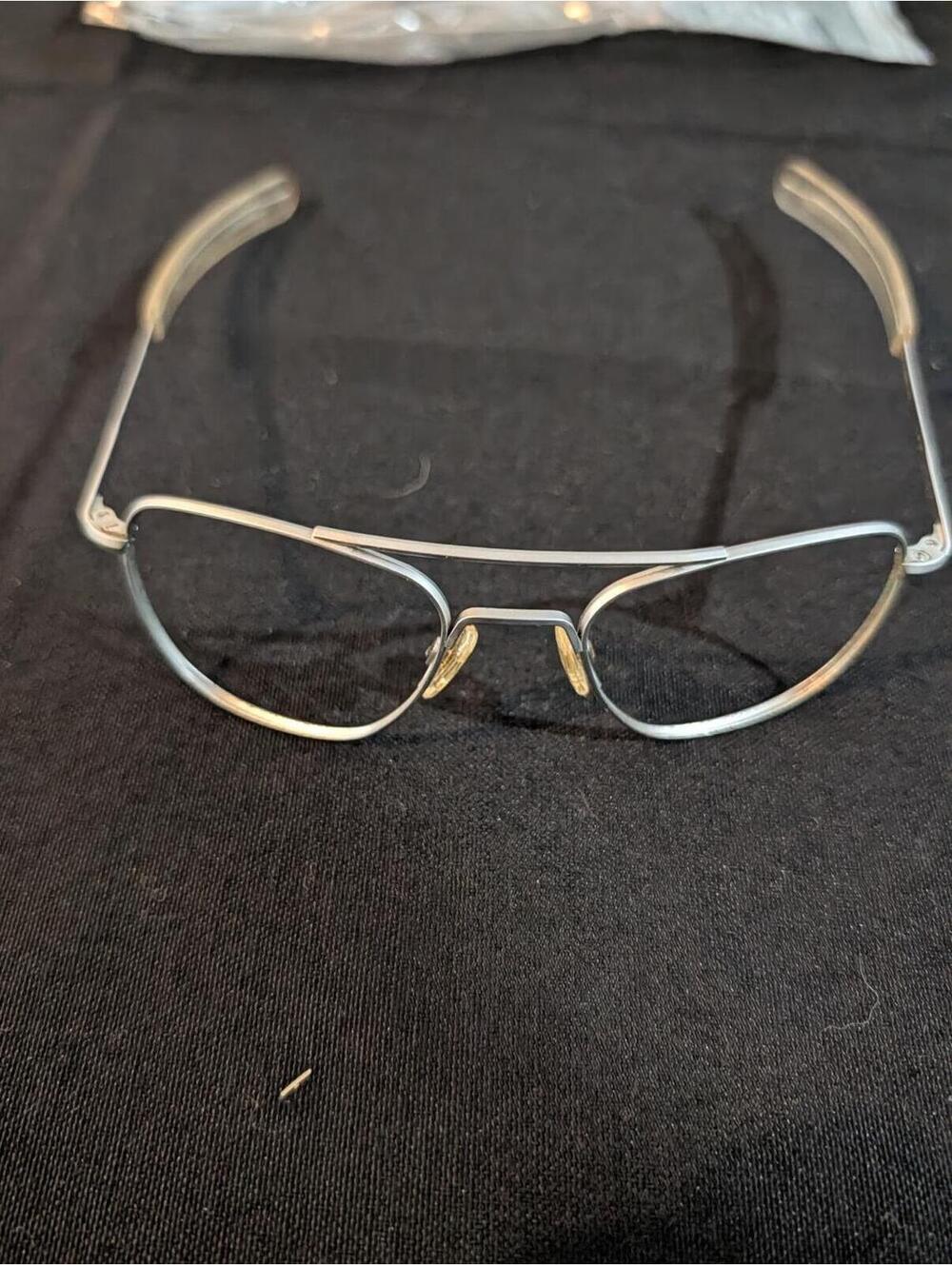 Vtg AF 52-20 Randolph Engineering Brushed Silver Aviator Frames